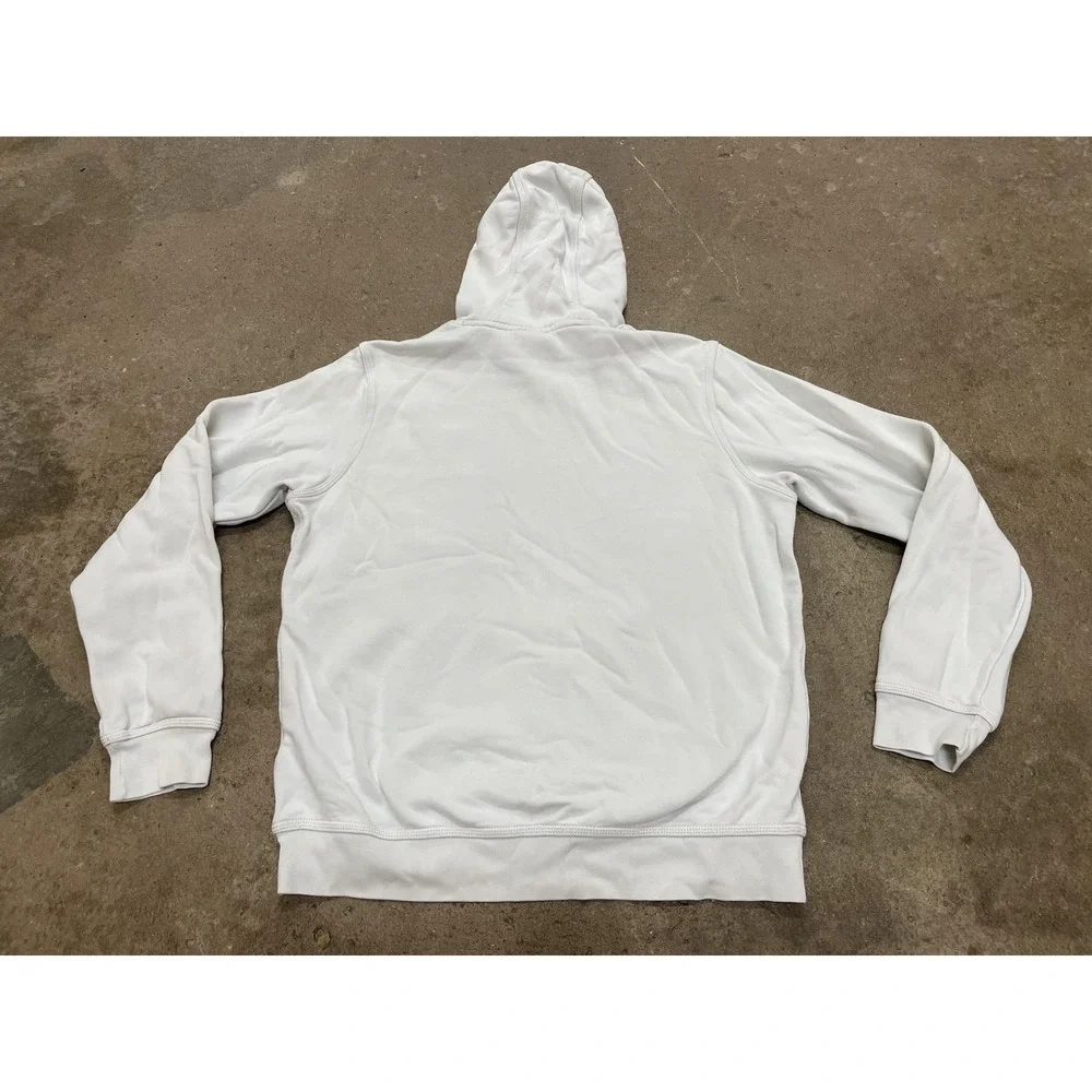 Nike Hoodie Mens‎ Large White Fleece Pullover Kangaroo Pocket Gym Training